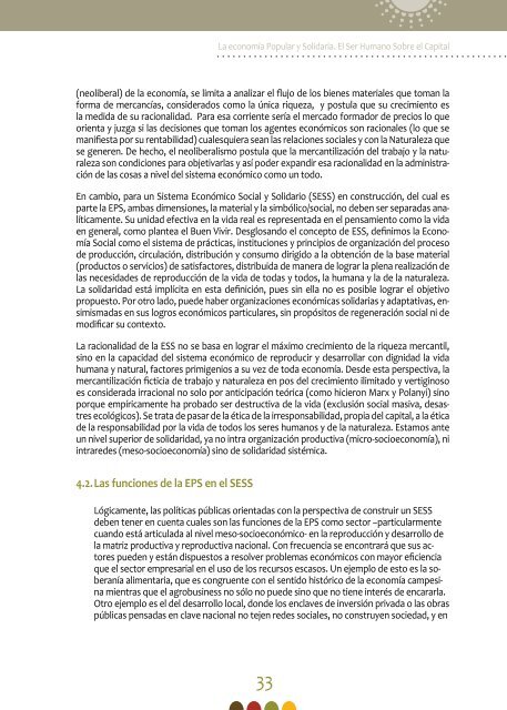 La economia Popular y Solidaria El Ser Humano Sobre el Capital