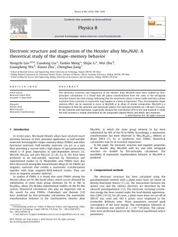 Electronic structure and magnetism of the Heusler alloy Mn2NiAl A ...