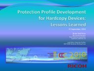 Protection Profile Development for Hardcopy Devices: Lessons ...