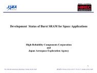 Development Status of Burst SRAM for Space Applications