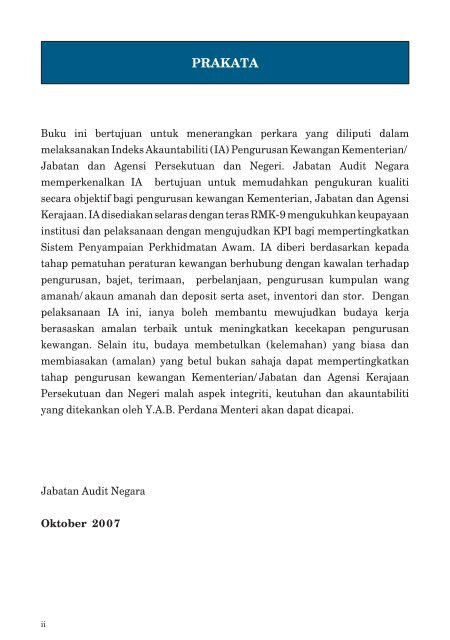 indeks akauntabiliti pengurusan kewangan kementerian/ jabatan ...