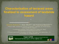 Characterization of terraced areas finalized to assessment of ...