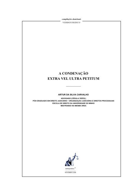 A CONDENAÇÃO EXTRA VEL ULTRA PETITUM