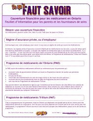 Couverture financiÃ¨re pour les mÃ©dicament en Ontario (452 KB PDF)