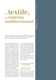 Le textile, un matériau multifonctionnel (PDF ... - Mediachimie.org