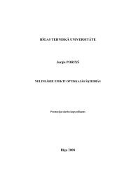 Disertacijas kopsavilkums - Aleph Files - Rīgas Tehniskā universitāte