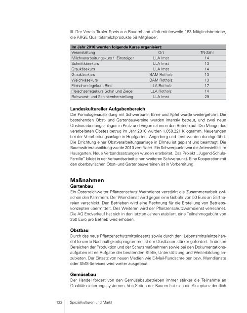 TÃ¤tigkeitsbericht 2010.pdf - Landwirtschaftskammer Tirol