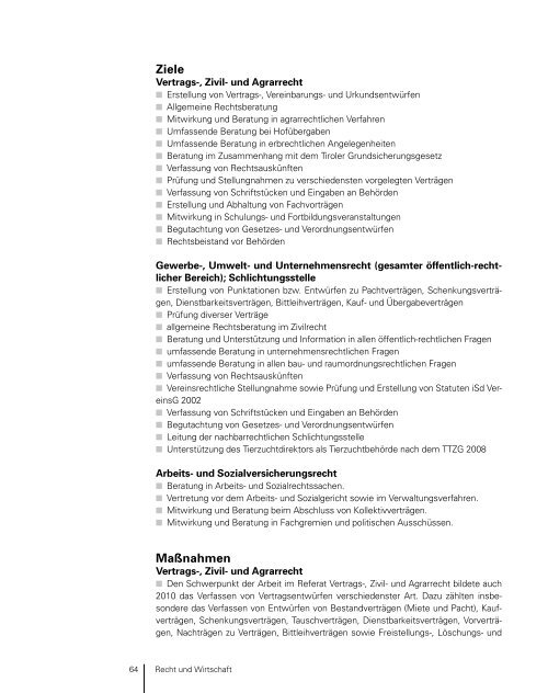 TÃ¤tigkeitsbericht 2010.pdf - Landwirtschaftskammer Tirol