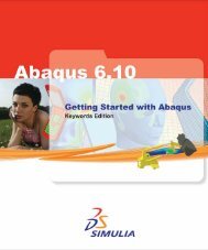 Getting Started with Abaqus: Keywords Edition
