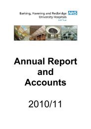 BHRUT annual report 2010 - Barking Havering and Redbridge ...