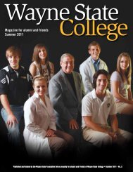 Magazine for alumni and friends Summer 2011 - Wayne State College