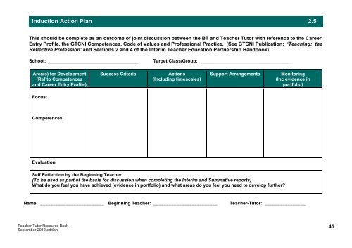 Teacher Tutor Resource Book - Belfast Education & Library Board