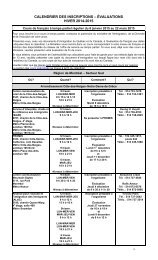 Calendrier des inscriptions - Immigration-QuÃ©bec