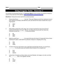 Using Irregular Verbs â Exercise 3 - Grammar Bytes!