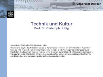 Hubig, Christoph: Technik und Kultur