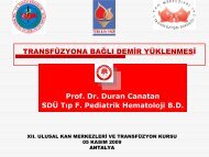 Transfüzyona Bağlı Demir Yüklenmesi - Kan Merkezleri ve ...