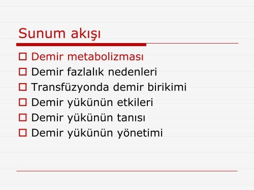 Transfüzyona Bağlı Demir Yüklenmesi - Kan Merkezleri ve ...