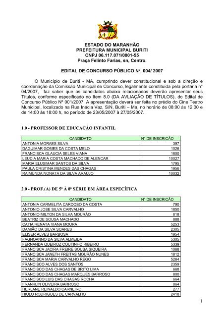 Edital de ConvocaÃ§Ã£o para TÃ­tulos - Congerplan