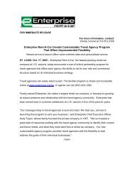 Enterprise Rent-A-Car Travel Agency Program - Enterprise Holdings