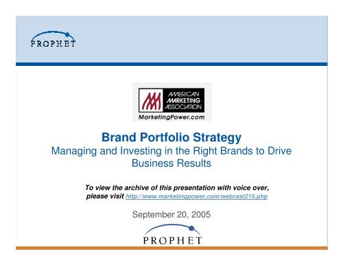 Brand Portfolio Strategy