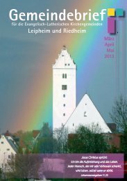 2013-1 MÃ¤rz - Mai - Evangelisch in Leipheim und Riedheim