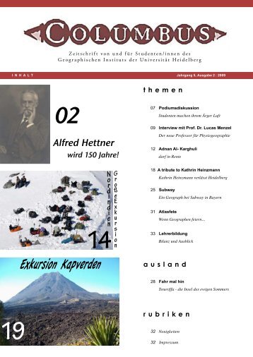 Ausgabe 18 - Geographisches Institut Uni Heidelberg