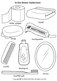 toilet paper toothpaste toothbrush towel mirror shampoo ... - Kiz Club