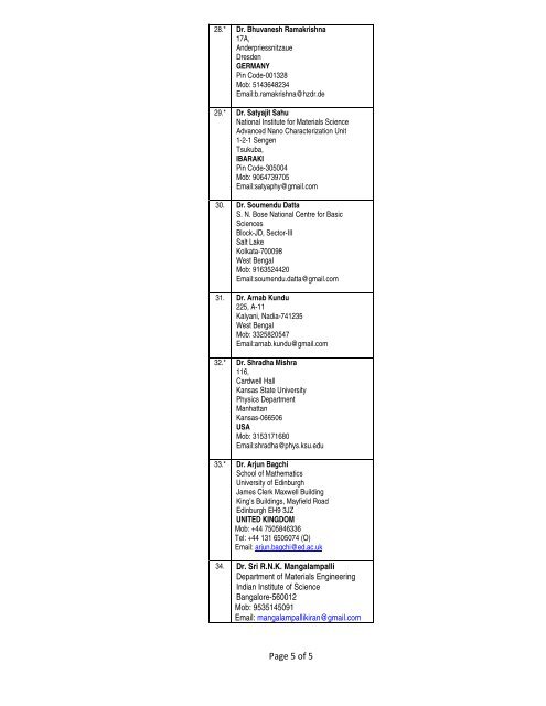 II - Indian National Science Academy