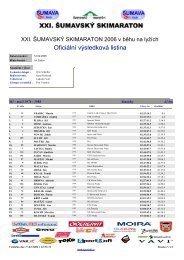 OficiÃ¡lnÃ­ vÃ½sledkovÃ¡ listina - Ski Klub Å umava