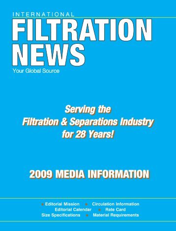 2009 media information 2009 media information - Filtration News