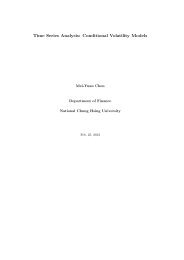 Time Series Analysis: Conditional Volatility Models