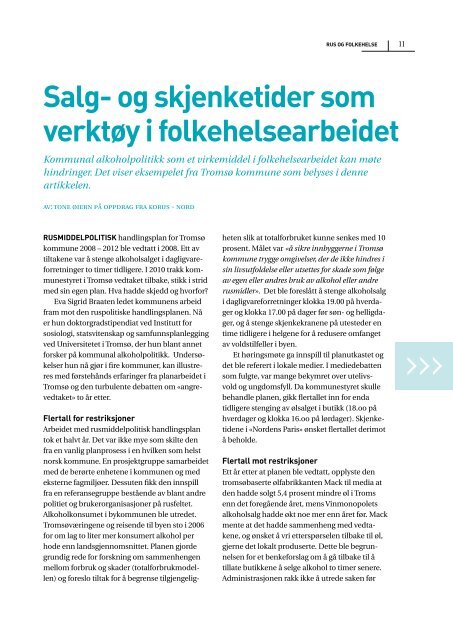 Rusfag magasin 2011 - Helsedirektoratet