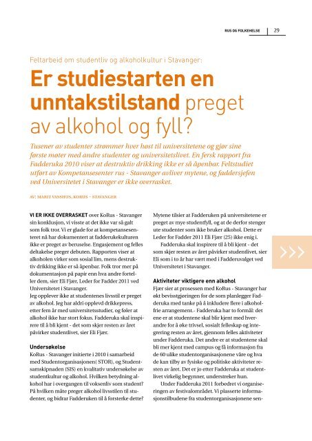 Rusfag magasin 2011 - Helsedirektoratet