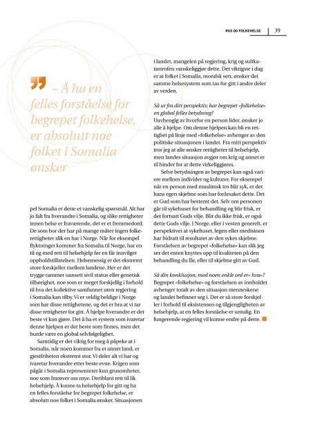 Rusfag magasin 2011 - Helsedirektoratet