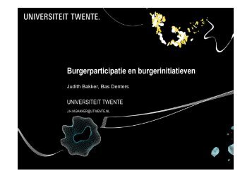 Burgerparticipatie en burgerinitiatieven gemeente enschede ... - KISS