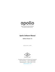 Apollo Software Manual v7.0 - zZounds.com