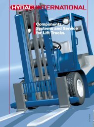 Components, Systems and Service for Lift Trucks. - Hydac