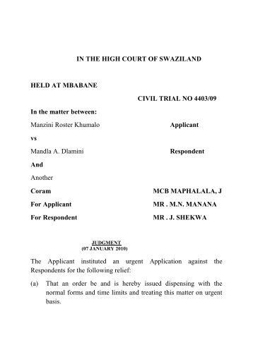 Khumalo v Dalmini.pdf - SwaziLII