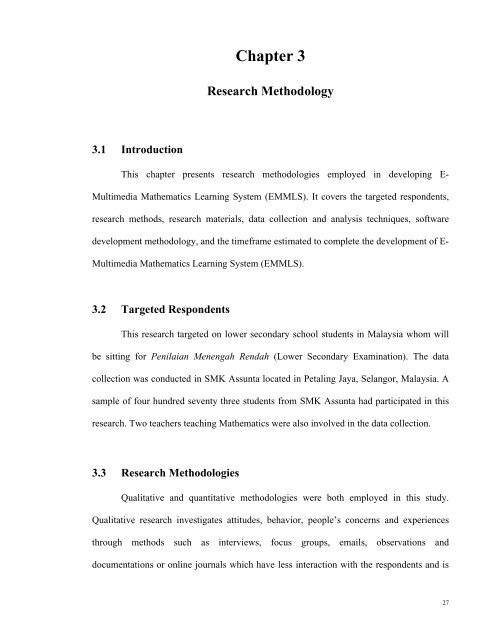 research method chapter 3 example