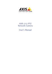 AXIS 212 PTZ Network Camera User's Manual - S.D.S. Security Ltd