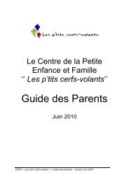 Le Centre de la Petite Enfance et Famille des Grands-Vents :