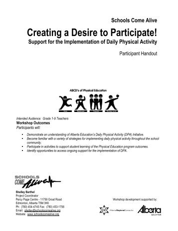 Schools Come Alive - Creating A Desire to Participate - Ever Active ...