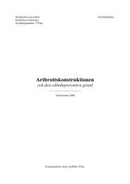 Artbrottskonstruktionen - Juridicum - Stockholms universitet