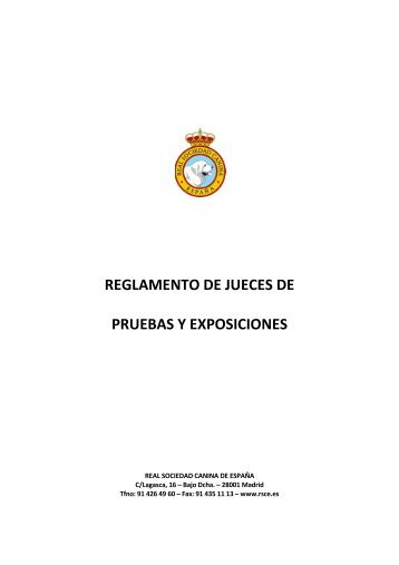 reglamento de jueces de pruebas y exposiciones - Real Sociedad ...