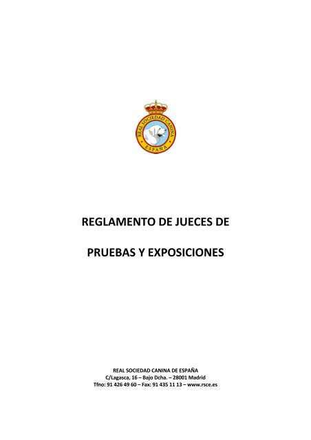 reglamento de jueces de pruebas y exposiciones - Real Sociedad ...