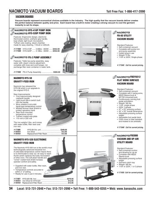 ELECTRIC PRESS, STEAMERS - Banasch's