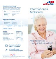 Informationen Mobilfunk - Willy.Tel