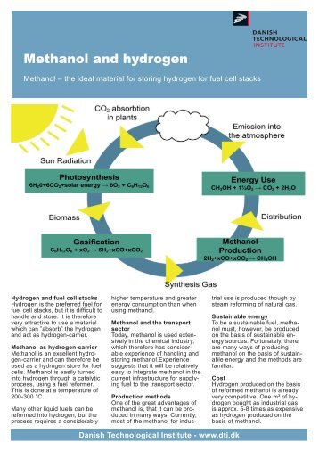 Methanol and hydrogen (1.9 MB) - Danish Technological Institute