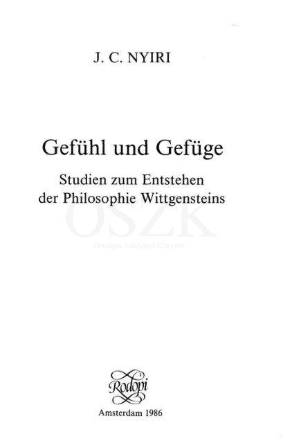 GEFÃHL UND GEFUGE - MEK