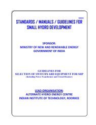 standards / manuals / guidelines for small hydro development - AHEC